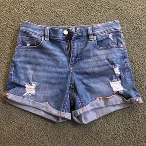 Jean distressed shorts